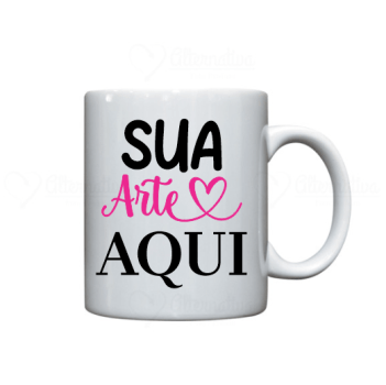 Caneca Cerâmica Branca Personalizada